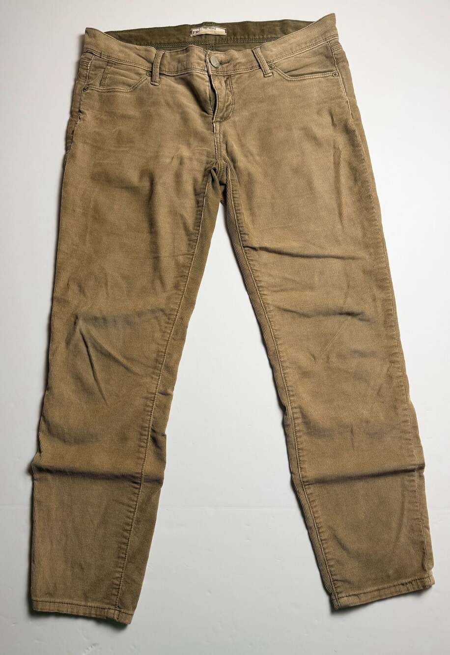 Free People Womens Tan Corduroy Five Pocket Pants Size 26 W Boho Casual